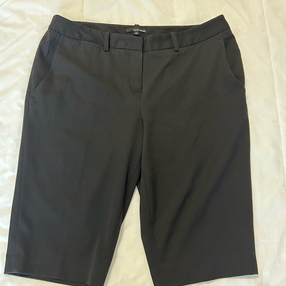 Harve Benard Classic Black Bermuda Shorts Sz 6